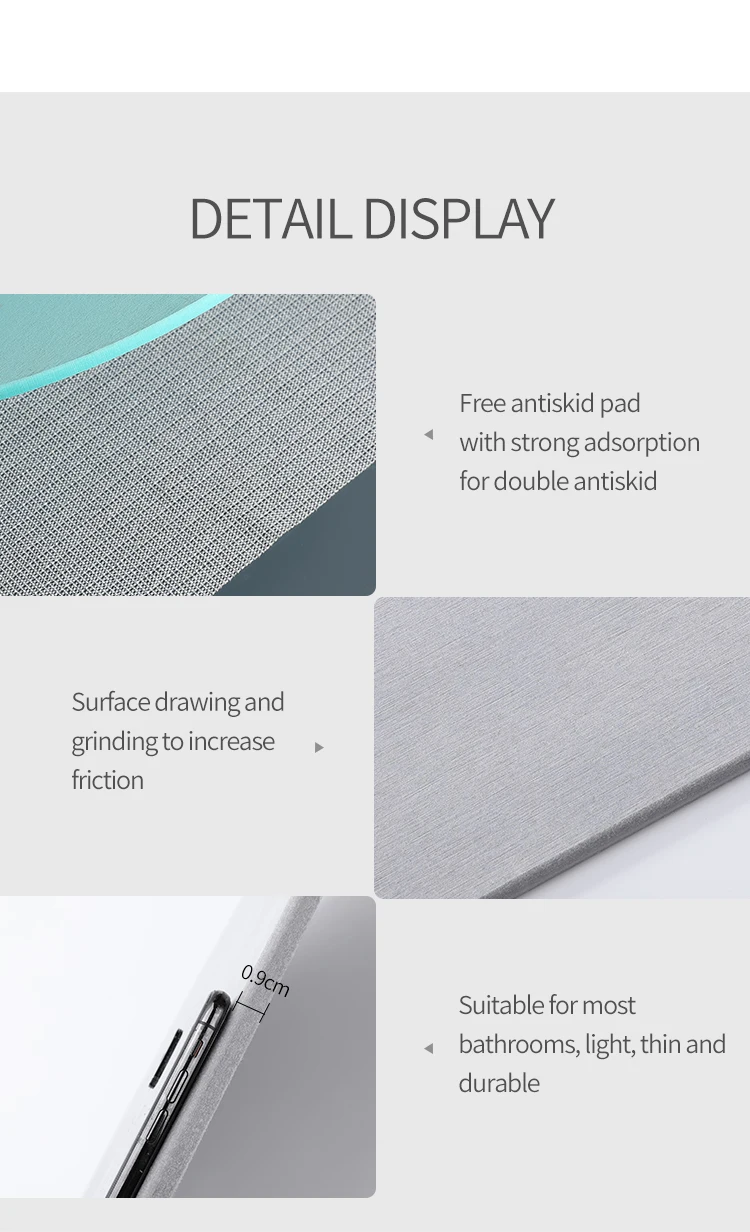 half round diatomite bath mat high-grade mat as a gift