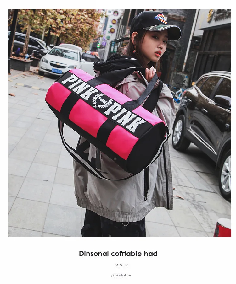 Korean Waterproof Luggage Sports Gym Bag Yoga Bag Ladies Portable Short ...