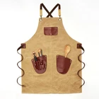hot sale low price logo custom kitchen apron salon apron barber hair stylist apron