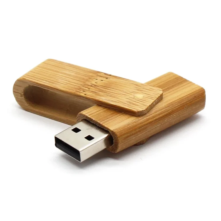 Wooden Swivel USB Flash Disk Drive 4Gb 8Gb 16Gb 32Gb 64Gb 2.0 Usb Memory Stick - ANKUX.COM