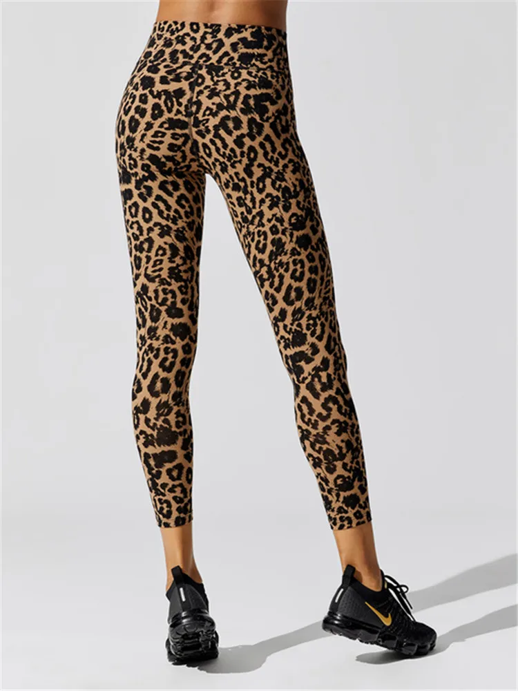 Wholesale High Quality Print Pants Skinny Leopard Leggings For Women
