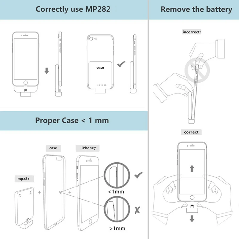 palm-sized battery case