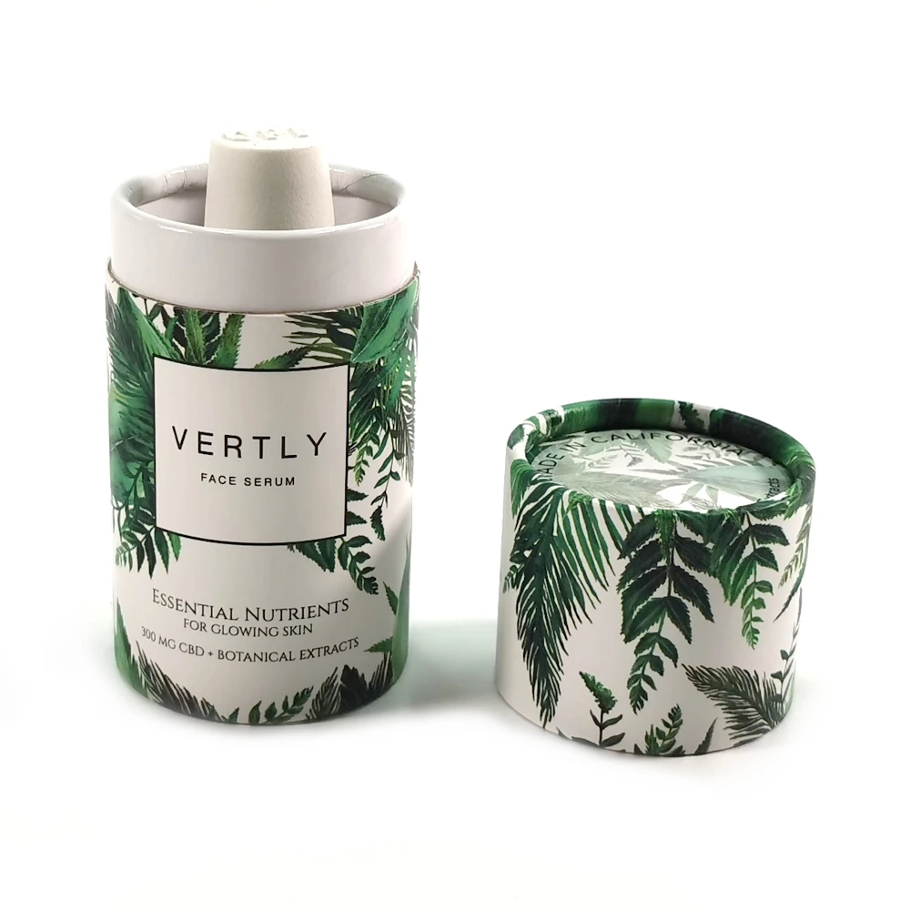 Custom Design Cylinder Paper Cardboard Luxury Perfume Bottle Paper Tube Packaging