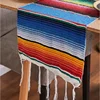 Mexican Serape Table Runners Fringe Cotton Table Runner for Outdoor Picnics Dining Wedding Party 14*84inch