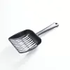 Pets Supplies High Quality All Solid Metal end-to-end Large Black Steel Cat Litter Scoop