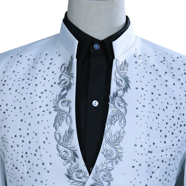 Reliable and Competitive Price Custom Man Stand Collar Gourd Stage Costumes Tuxedo Suits
