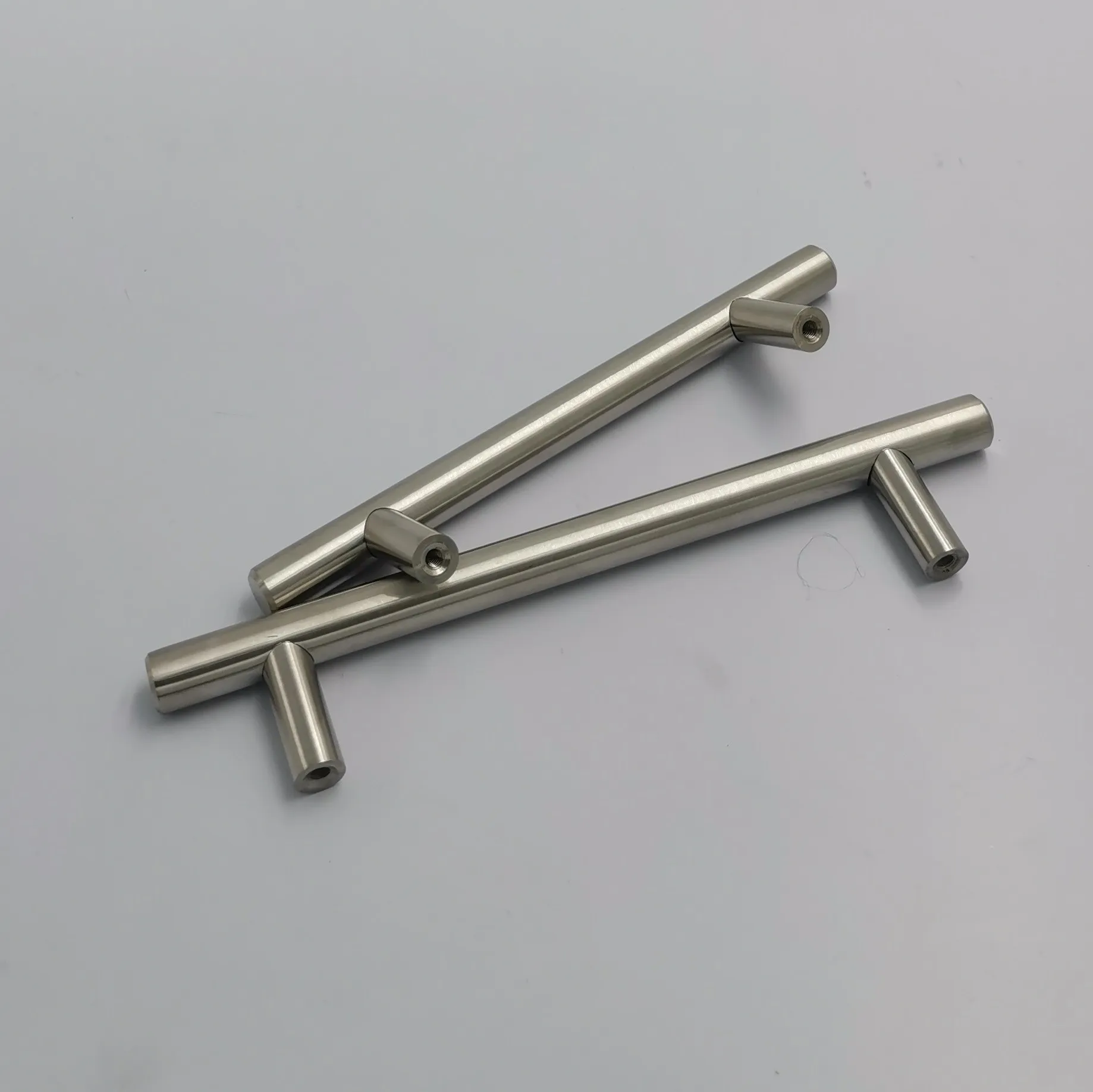 Solid T Bar Handle Metal Hardware Brushed Nickel Or Stain Nickel