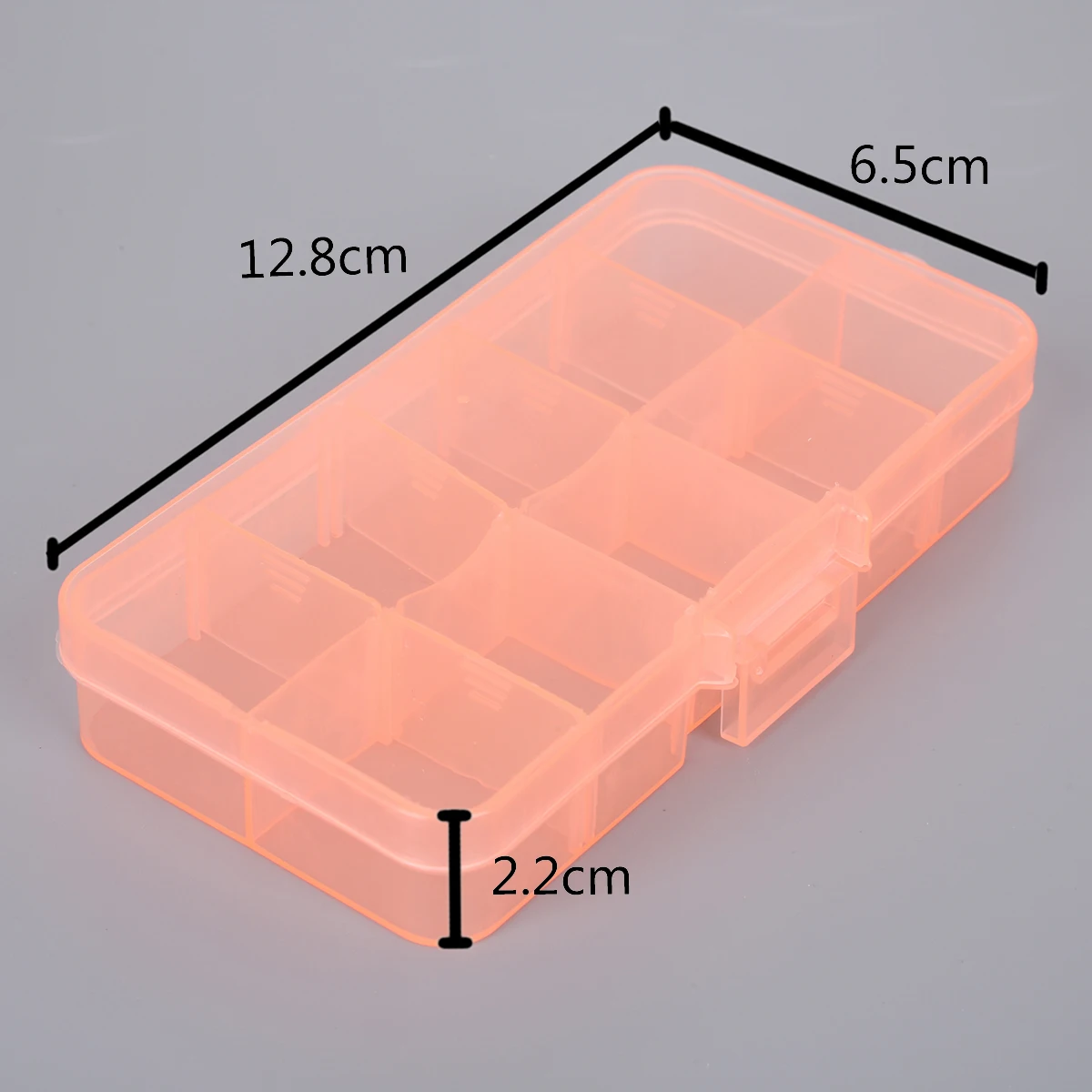 Colorful 10 Grids Adjustable Transparent Plastic Storage Box For Small Component Sewing Tools