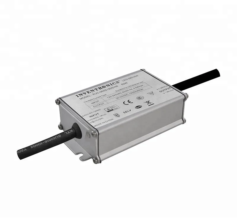 CE CB KS 60W 25-50Vdc IP67 1200mA Constant Current LED Driver High Power Supply For Street Light High Bay EUC-060S180SVM0006