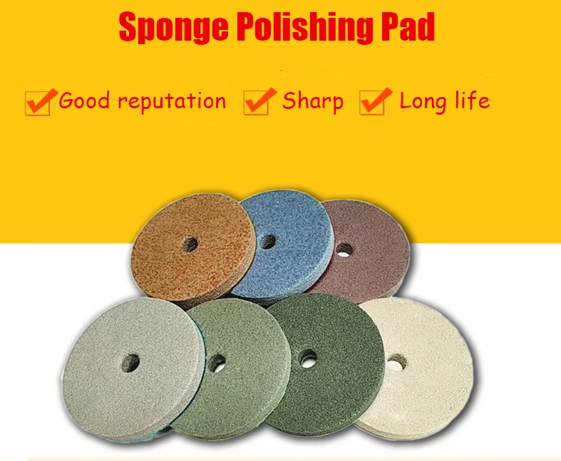 80mm Diamond Concrete Wet Floor Cleaning Abrasive Sponge Fiber Polishing Pads