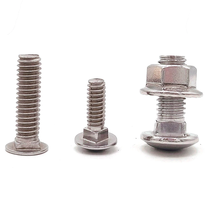 Stainless Steel Square Hole Extra Large Head Carriage Bolt Washer Zinc