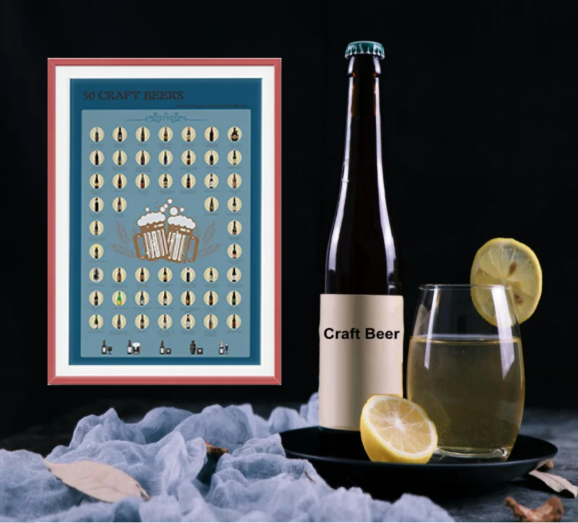 2020 Scratch Off  poster  Scratch Off  Poster Craft Beer  for Amazon FBA,