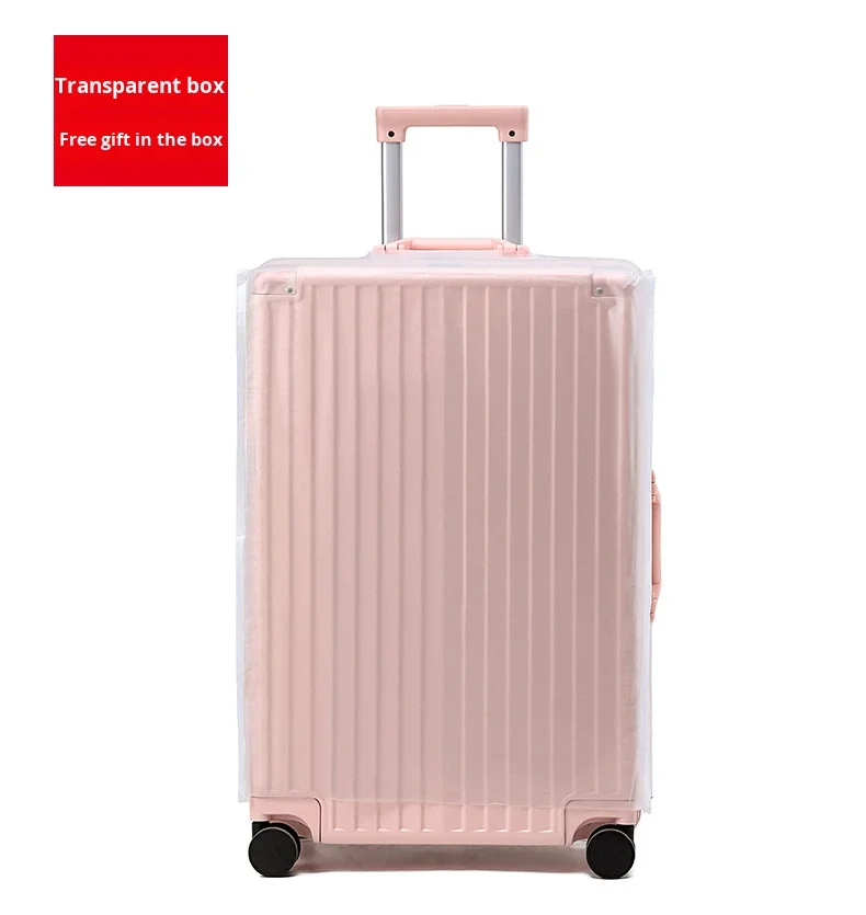 product 29 inch multifunctional pc trolley universal wheel spinner usb charging port aluminum frame new cup holder cartoon hard case-26