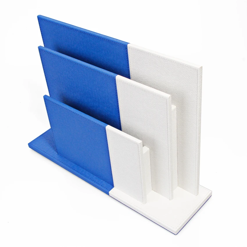 个性化设计标志组织皮革文件文件杂志支架a4文件支架