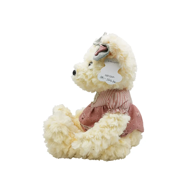 Customized 30cm cute stuffed animals teddy bear plush toys with floral skirt