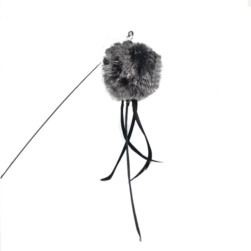 Feather cat teaser wand with bell overview