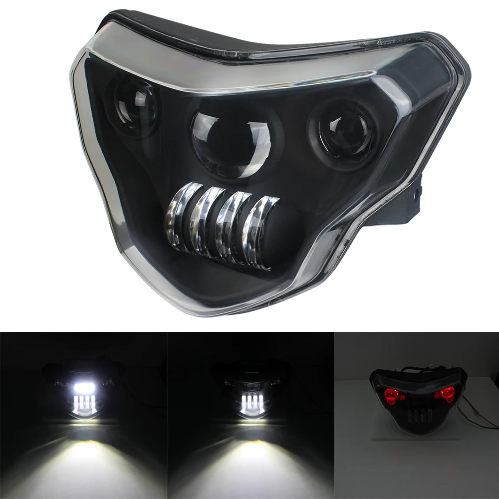 Black LED Headlight Projector Headlamp DRL Replacement For G310GS G310R 2017 2018 Motorcycle