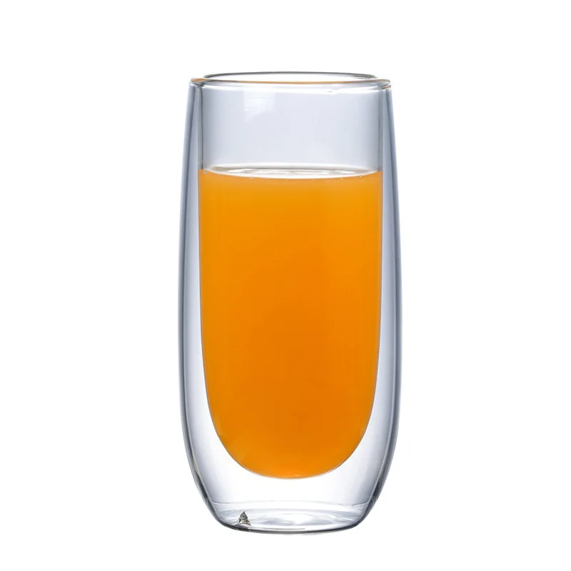 
Manufacturer heat resistant high borosilicate double wall glass mugs 