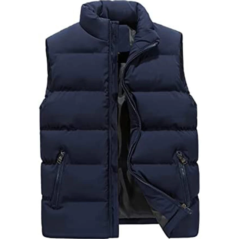 Winter Puffer Vest For Men Lightweight Packable Coat Zip Up Ski Vest