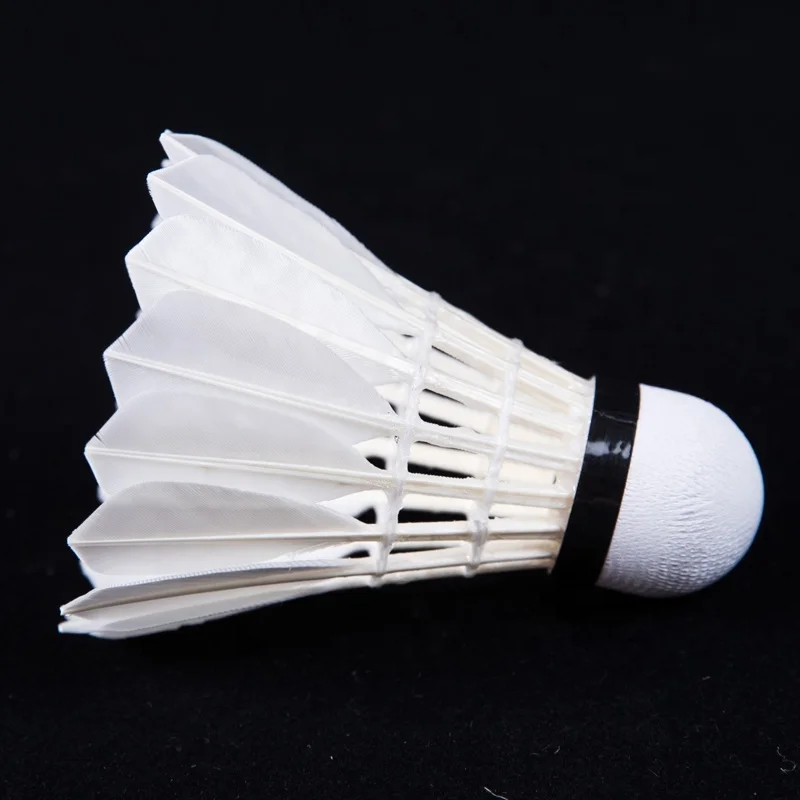 Factory Supply Super Durable Badminton Shuttlecock 12pcs White Oem Customized Ball Sea Head