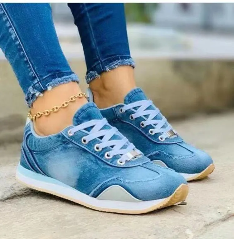 Blue jean gym shoes deals