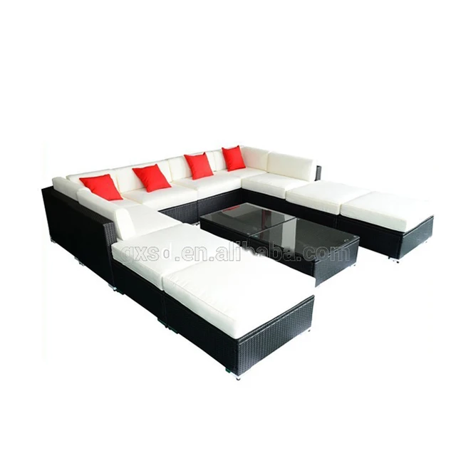 S D Europe Wedding Use Elegant Living Room Rattan U Shaped Sofa Rattan U Shaped Sofa