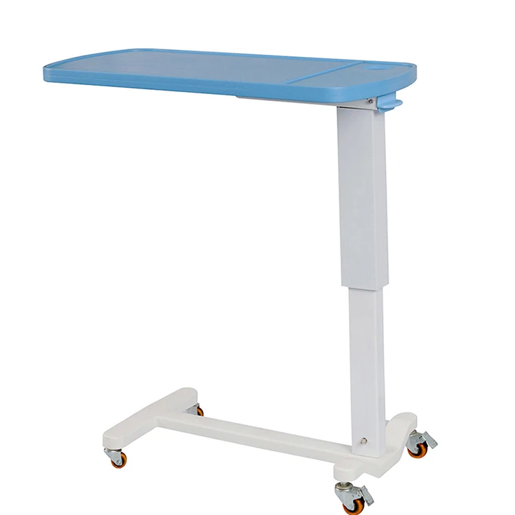 
Good quality adjustable height hospital overbed table with wheel 