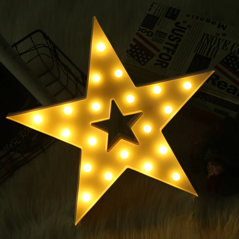 big star shaped led marquee light for home decoration party -