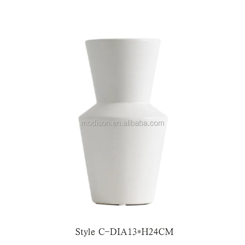 Nordic simple flower vase geometric vase home decor desk decoration ceramic vase 