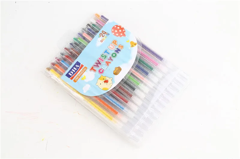 Stationery Factory Wholesale Colorful Wax Twisted Crayon for Children Chic Twistable Crayon Pen Set