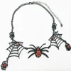 hot sale 2019 halloween red spider necklace choker new innovative products