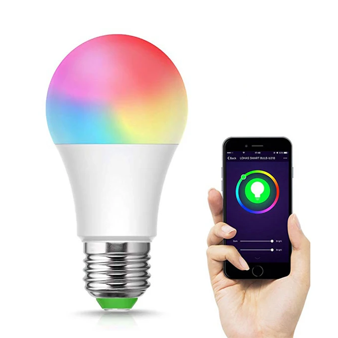 8W A19 Smart WiFi Bulb RGB+2700~6000K Tuya Smart LED Bulb Work With Alexa