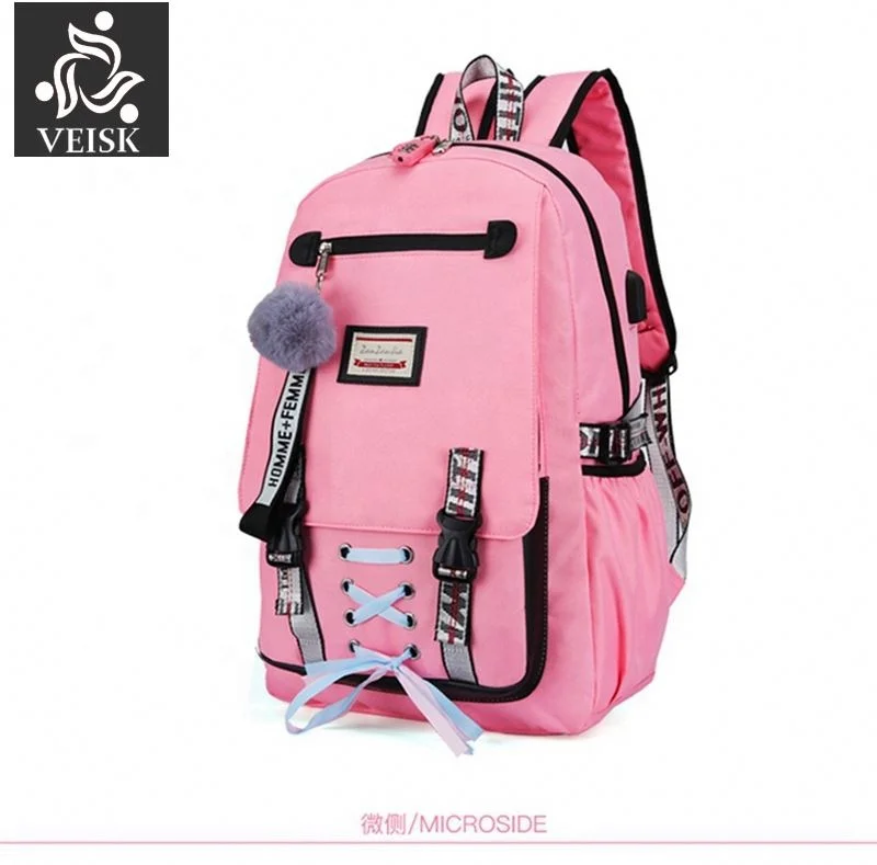 Large School Bags For Teenagers Girls Usb With Lock Anti Theft