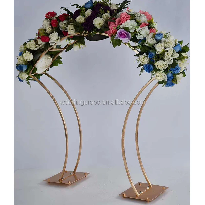 Wedding Arch Flower Stand Table Centerpiece Round Iron Frame Metal