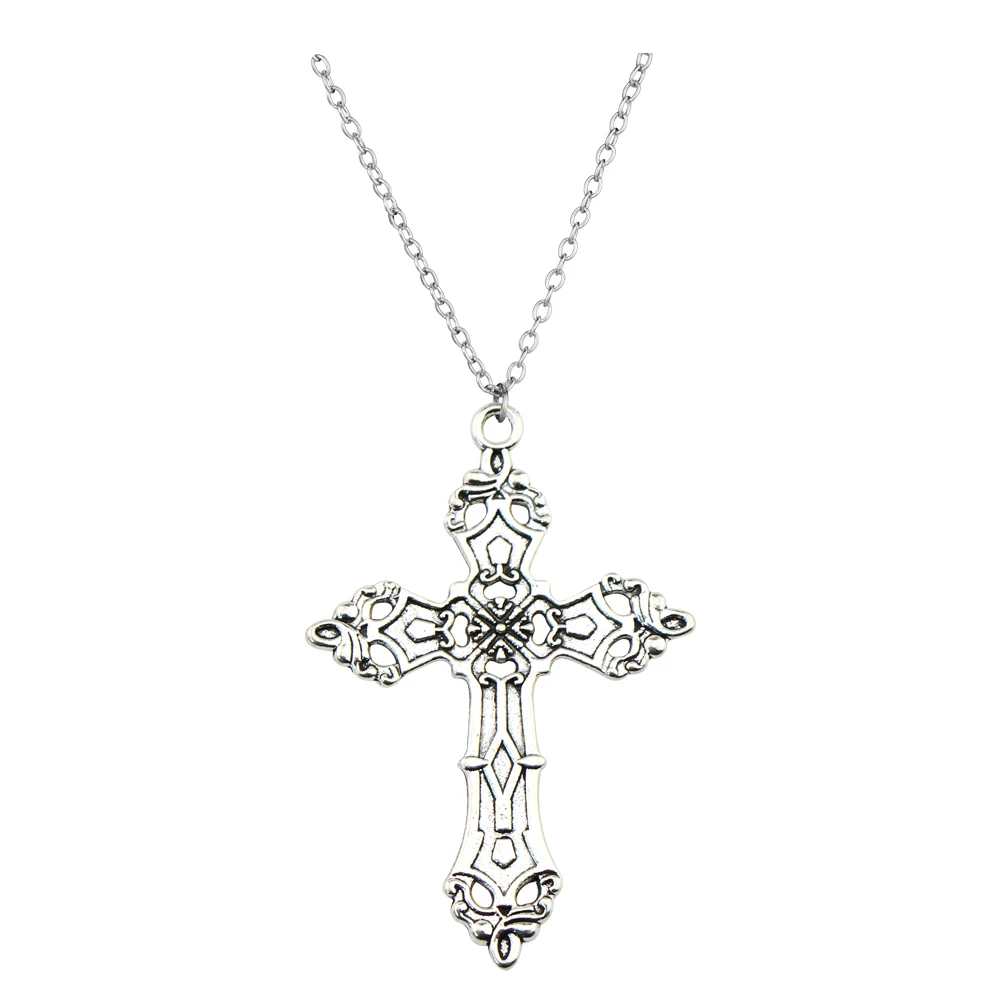 grunge cross necklace