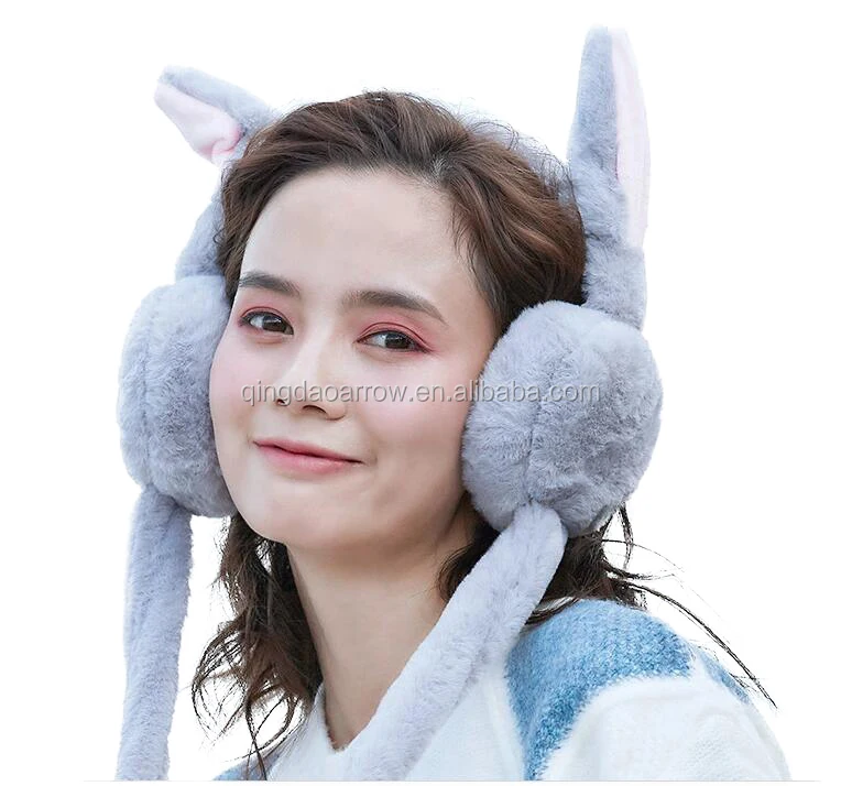Cheap Wholesale Cute Baby Light Blue Earmuffs Thermal Fur Ear Protector