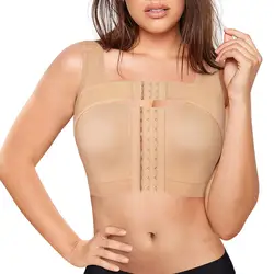 Women Front Closure Posture Corrector Shaper Tops Seamless Post Surgery bras with Support Band