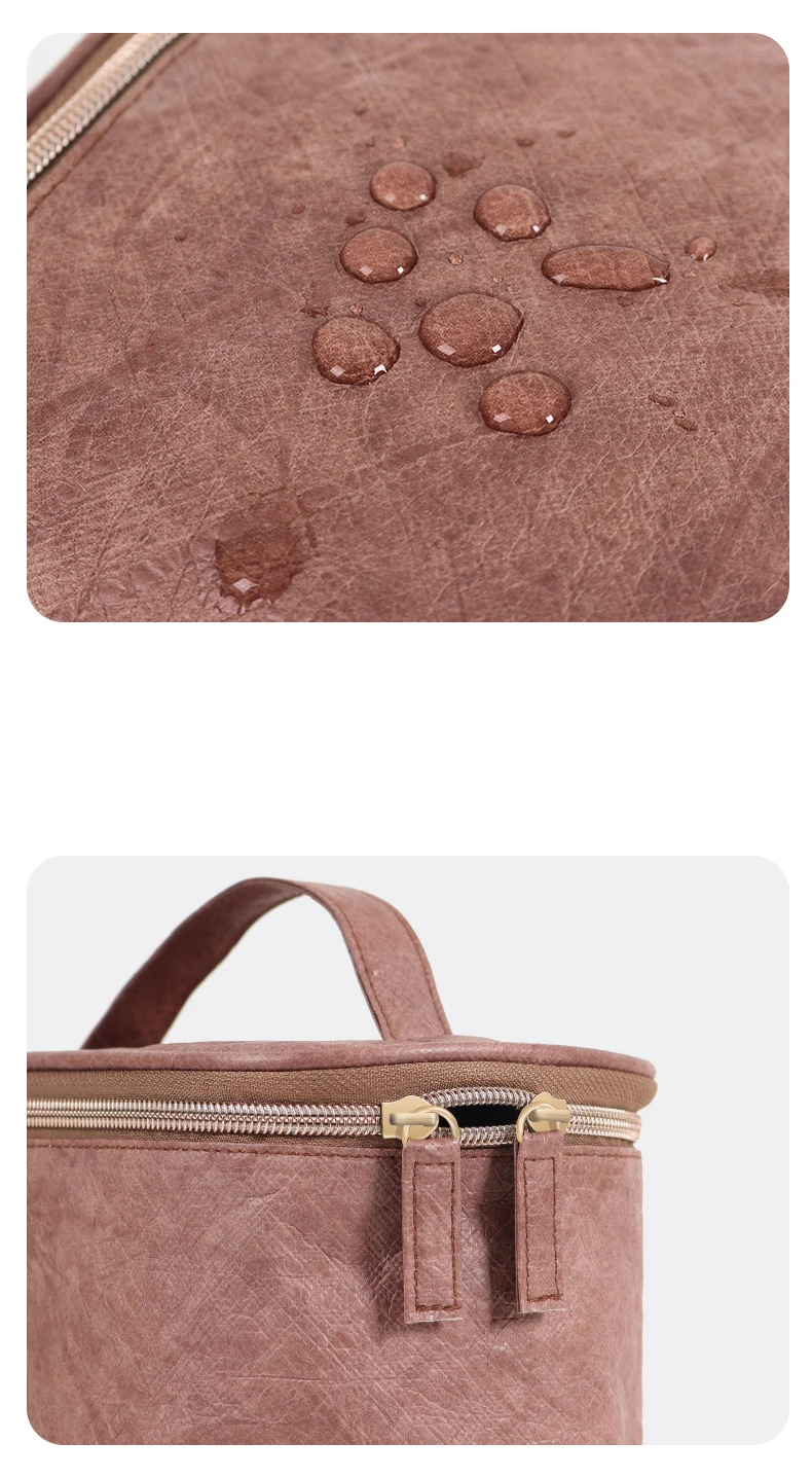 Custom Dupont tyvek cosmetic bag travel lightweight tyvek makeup bag pouch