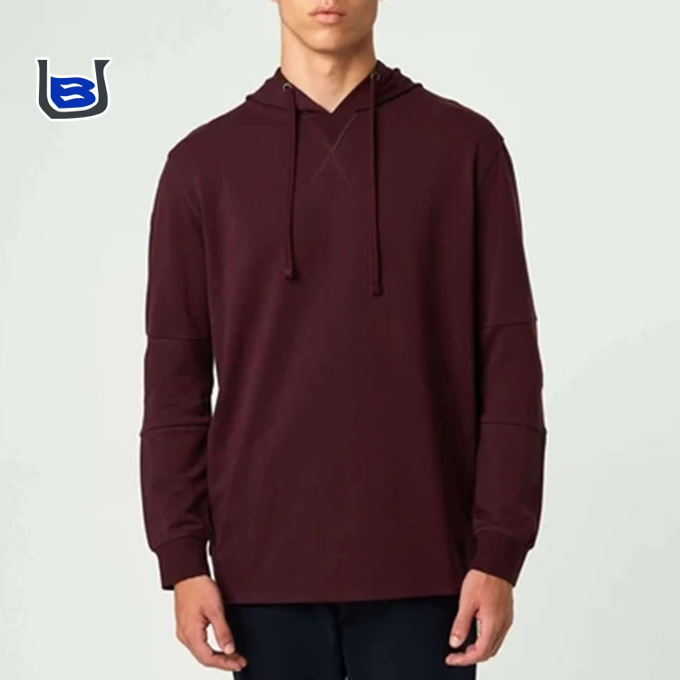 Oem High Quality 100% Supima Cotton Terry Mens Long Sleeve Hoody Pullover - Buy High Quality 