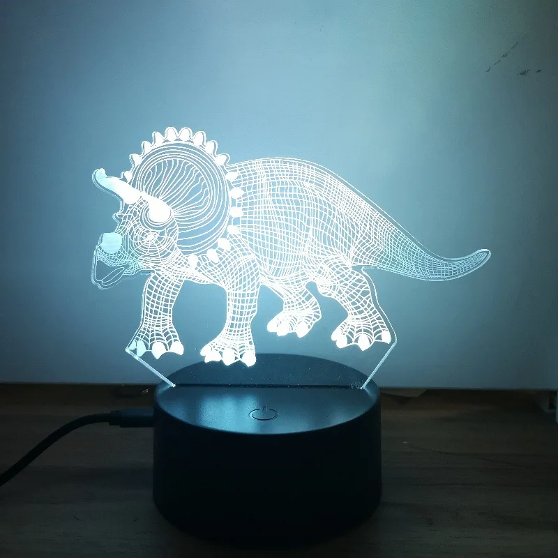 Usb Powered Bedroom Table Lamp Decor Car Shape Illusion Changing Color 3D Led Night Light