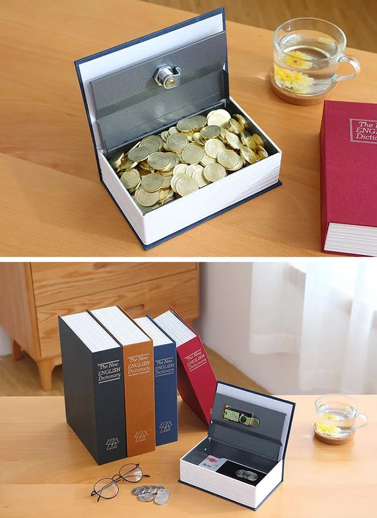 Wholesale Hollow Book Hidden Money Cash Box Book Safe with lock