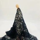 Latest new style nylon cotton rayon solid lace knitted fabric for garment