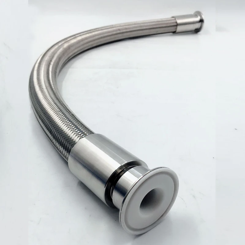 Food Grade Stainless Steel Ss304 Braided Metal Hose/tri Clamp Joint