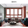 W88 Narrow or medium stile stained glass aluminium essential sliding window for balcony whatsapp:+8615813669583