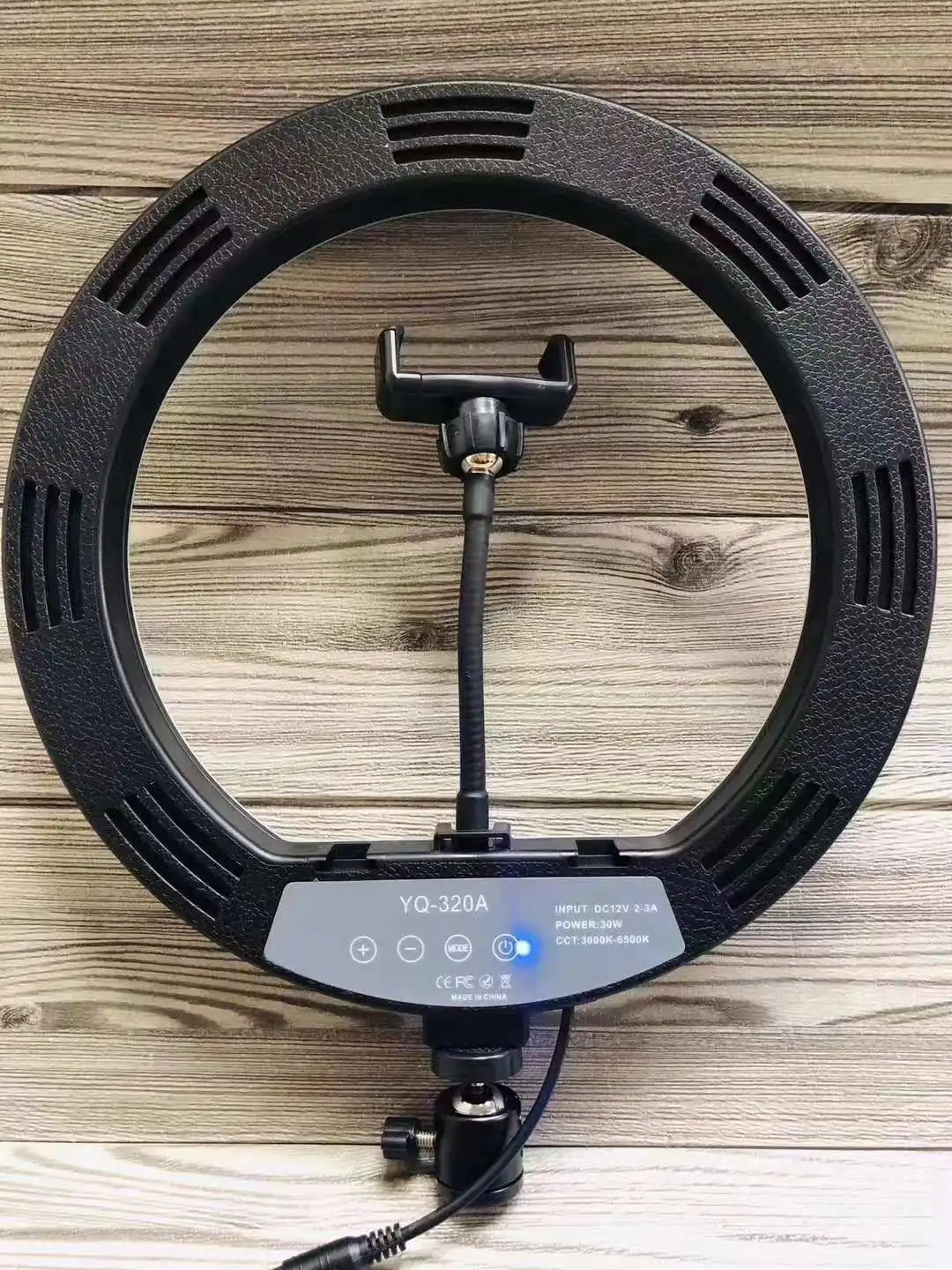 Touch control switch YQ-320A LED Ring Light 12 inch, Adjustable Color Temperature Circle Light with 78 Inch Light Stand & Table