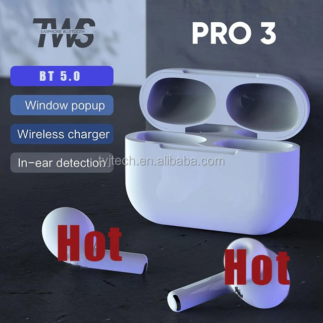 for airpods pro 2019 1:1 GPS TWS earphone Wireless Earbuds Noise Cancelling Earphones Sports Headphone for airpods pro 3 - ANKUX.COM
