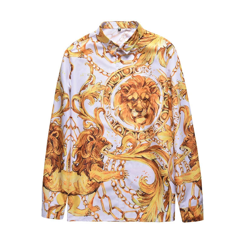 gold chain dress shirt Amazon.com: fohemr Mens Luxury Shirts Black Gold Chain Print Dress Shirt Baroque Short Sleeve Casual Button Down Design buchona Shirts Small : Clothing, Shoes & Jewelry