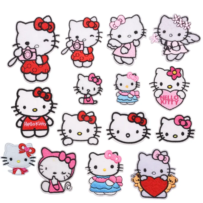 New Cool Hello Kitty Hospital IRON-ONS FABRIC APPLIQUES IRON-ONS 