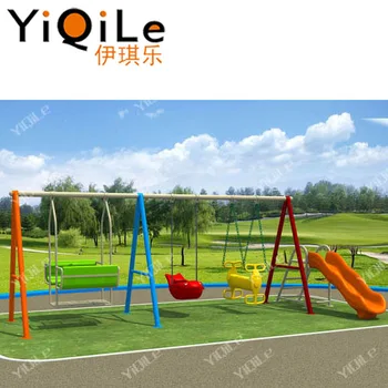 childrens swing and slide set
