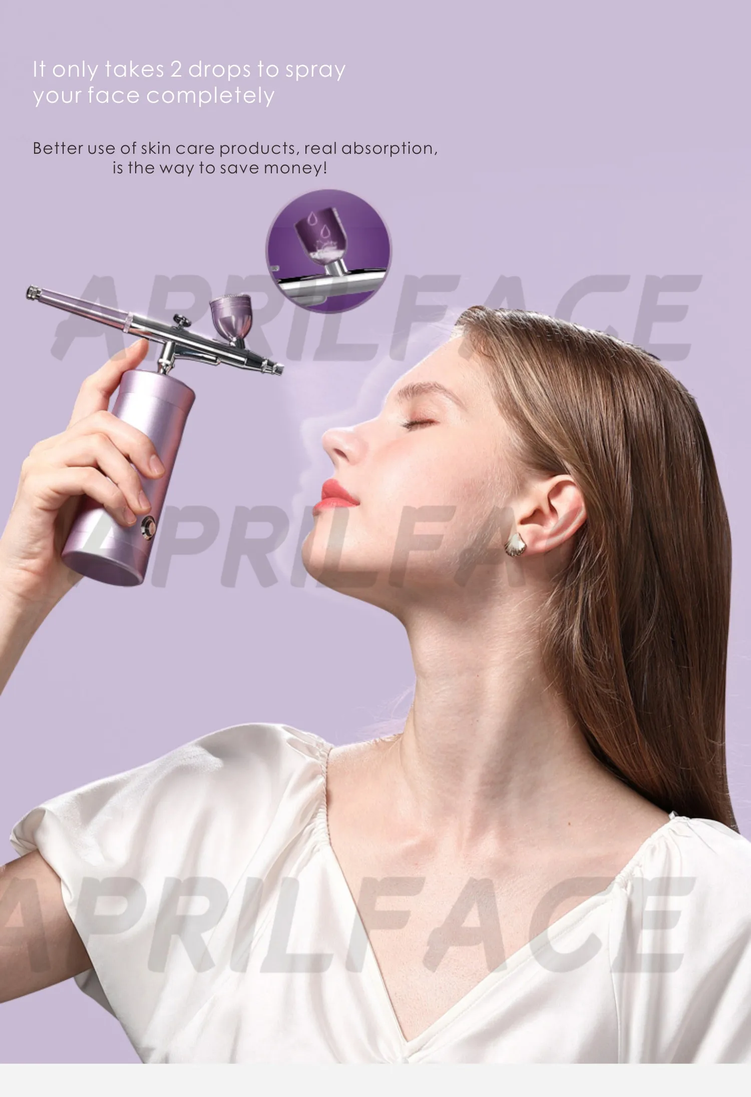 ce认证迷你美容喷枪压缩机系统套件喷水嫩肤便携式化妆喷枪